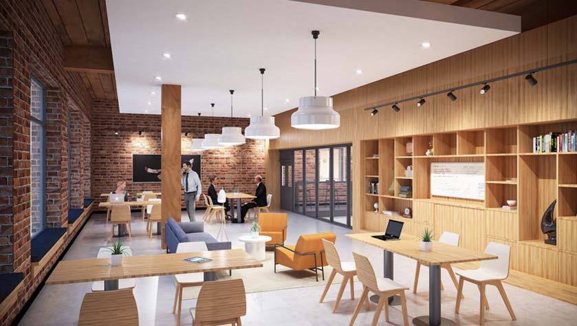 Digital render of Deloitte Canada's new headquarters at Spaces Granville in Vancouver