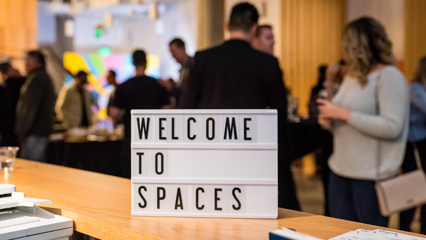 People having drinks in a coworking work space